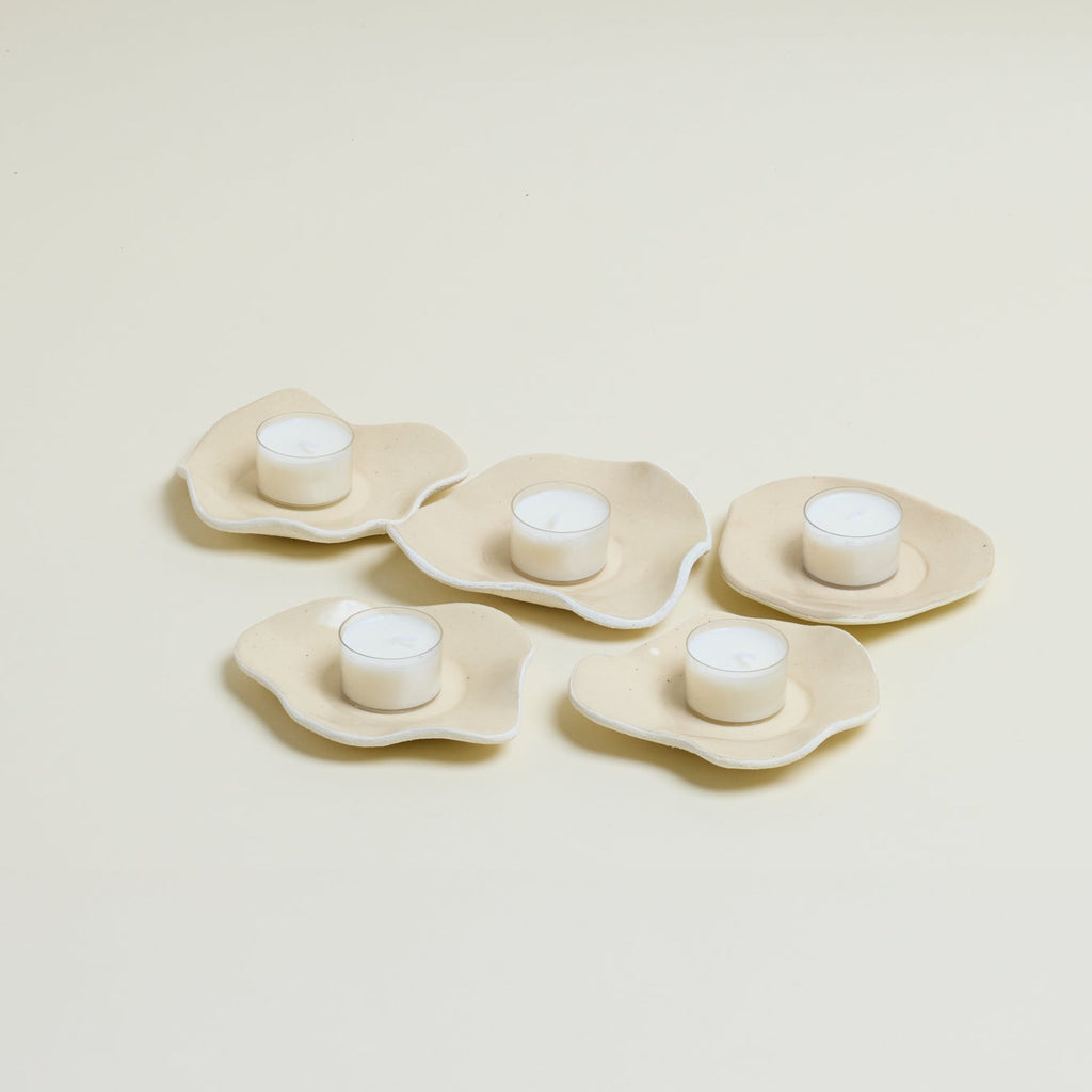 Wavy Tealight candle holder (set of 5)