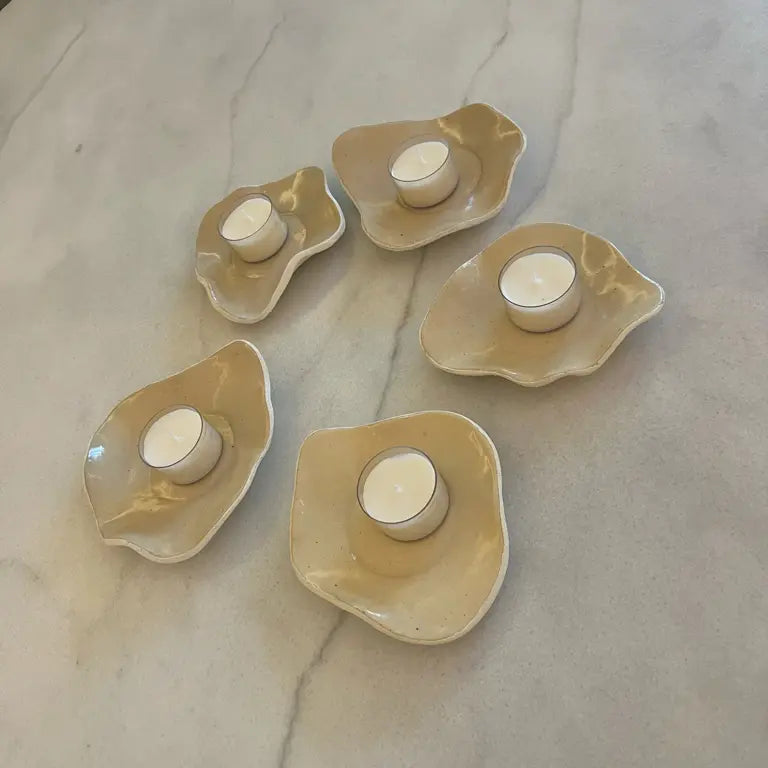 Wavy Tealight candle holder (set of 5)