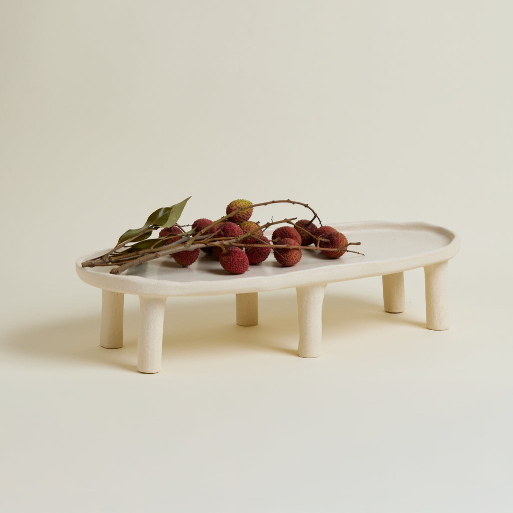 Pedestal plate oval Large