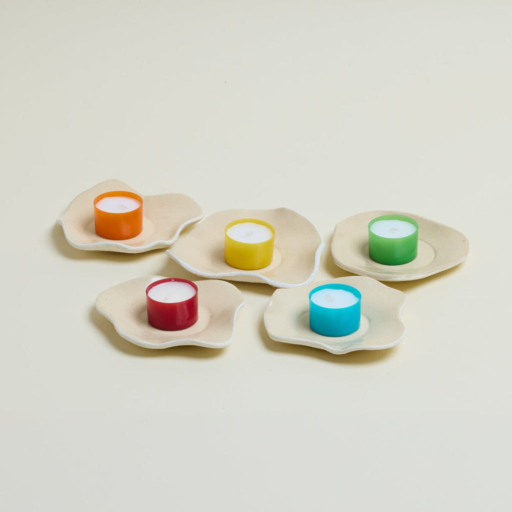 Wavy Tealight candle holder (set of 5)